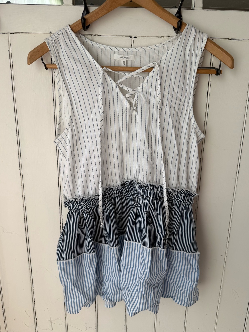 Maurices Striped Peplum Tank Top | Coastal Granddaughter Ruffle Hem Blouse